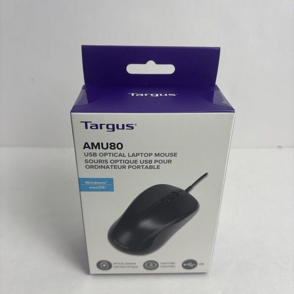 Targus AMU80US USB Optical Laptop Mouse - Picture 1 of 5